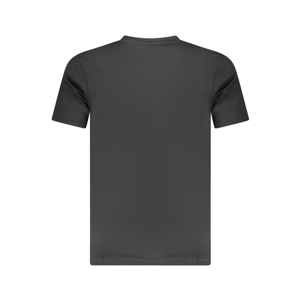 Cavalli Class Black Cotton Men T-Shirt back view showcasing premium fabric and stylish design.