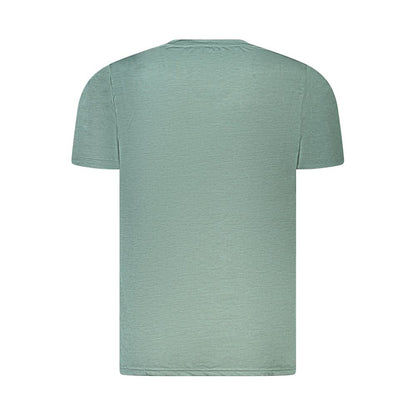 Norway 1963 Green Polyester T-Shirt, short sleeve, crew neck, ultra light and breathable fabric, made from recycled materials.