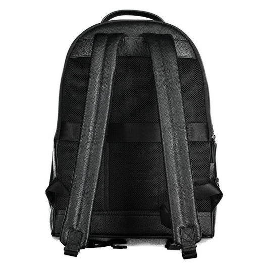 Tommy Hilfiger Black Polyethylene Men Backpack