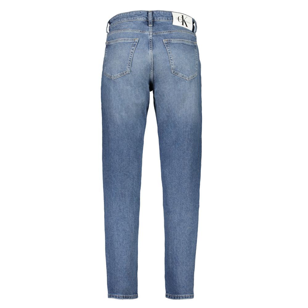 Calvin Klein Blue Cotton Tapered Jeans Calvin Klein