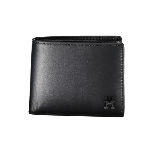 Tommy Hilfiger Black Leather Men Wallet TO-38112