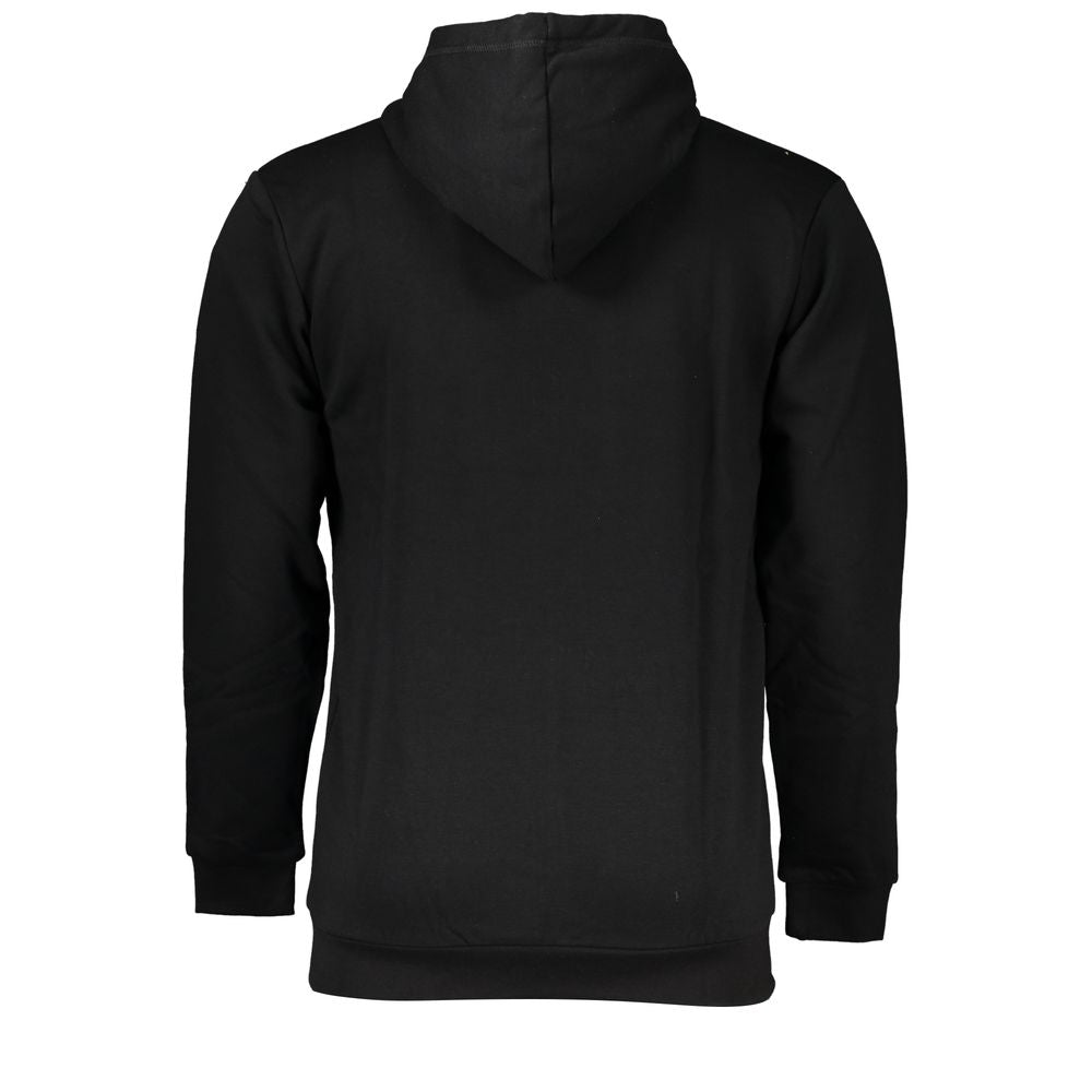 Sergio Tacchini Black Cotton Men's Hooded Sweater