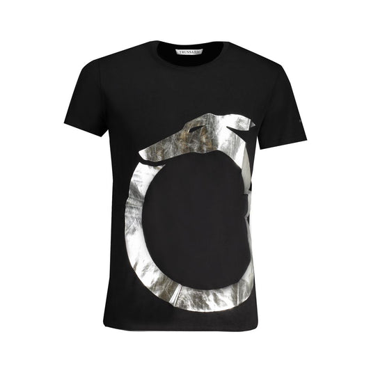 Trussardi Black Cotton T-Shirt TR-30138-S