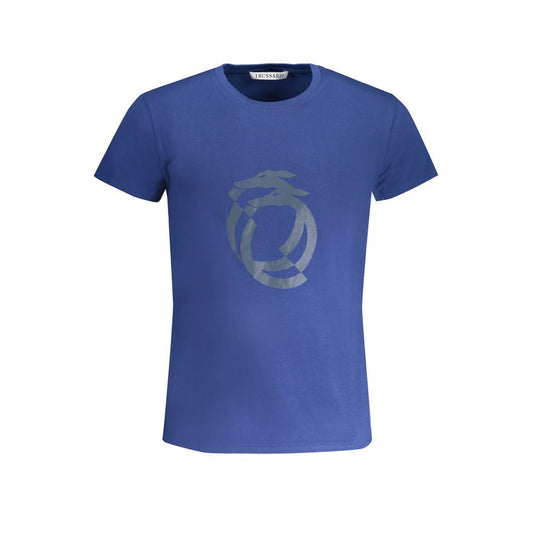 Trussardi Blue Cotton T-Shirt TR-30147-S