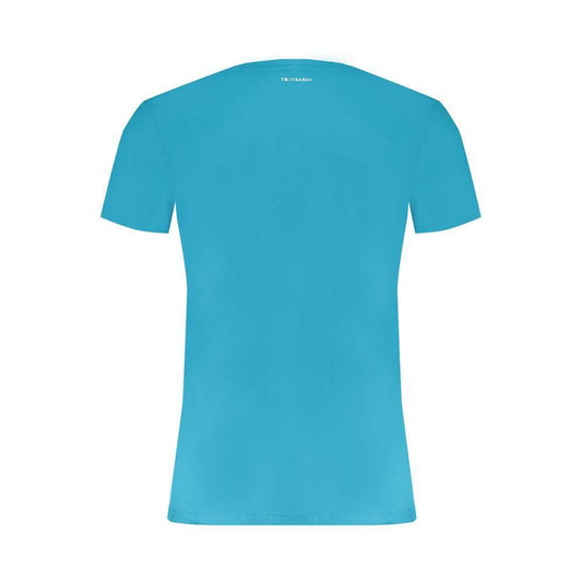 Trussardi Light Blue Cotton Men TShirt TR-30154-M