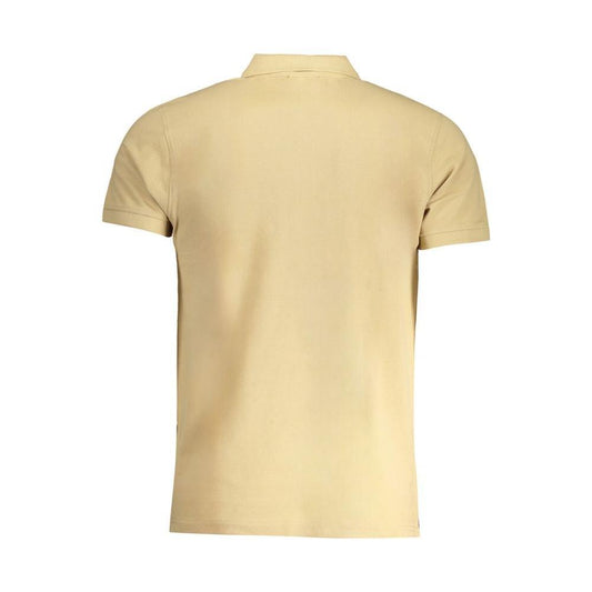 Cavalli Class Beige Cotton Polo Shirt CA-30268-M