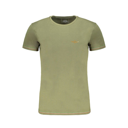 Aeronautica Militare Green Cotton T-Shirt AE-31103-XXL