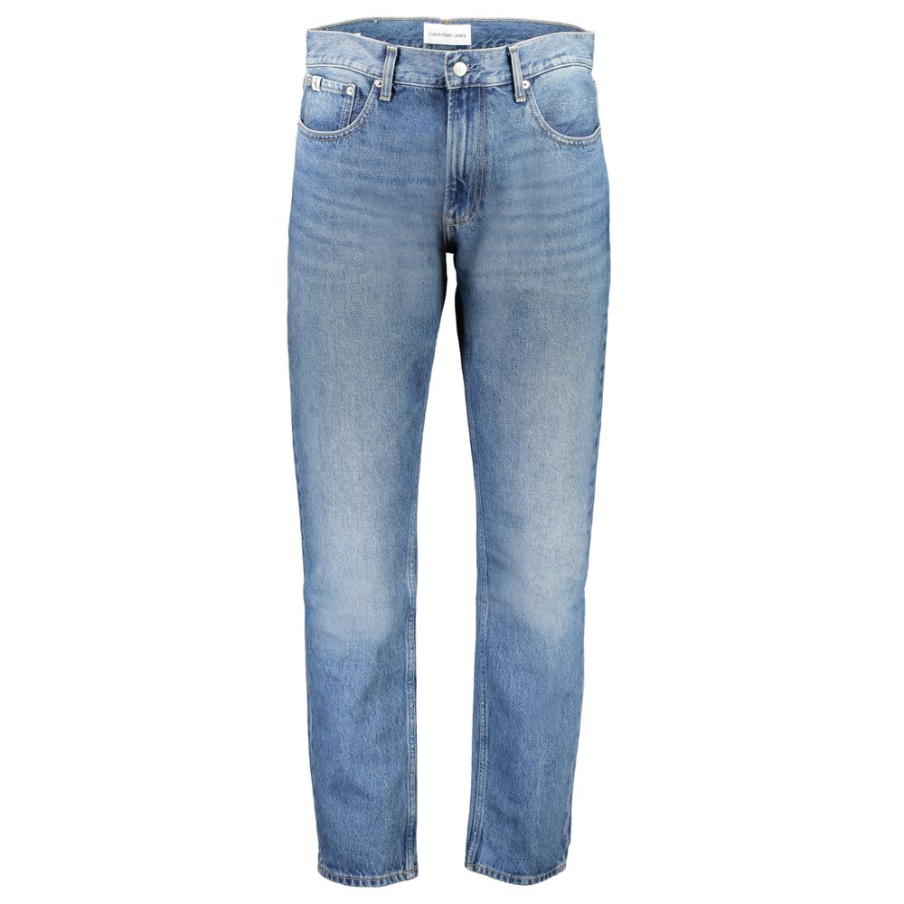 Calvin Klein Blue Cotton Straight-Leg Jeans Calvin Klein