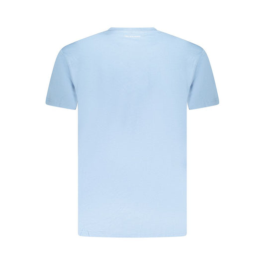 Trussardi Light Blue Cotton Men T-Shirt TR-36622-M