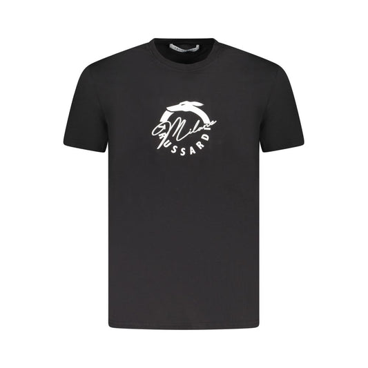 Trussardi Black Cotton Men T-Shirt TR-36627-XL
