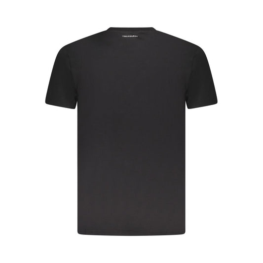 Trussardi Black Cotton Men T-Shirt TR-36627-XL