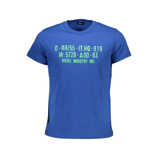 Diesel Blue Cotton Men T-Shirt DI-36881-S