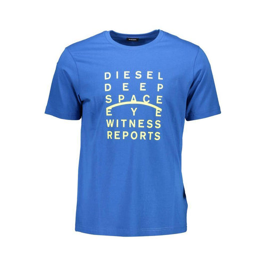Diesel Blue Cotton Men T-Shirt DI-37181-M
