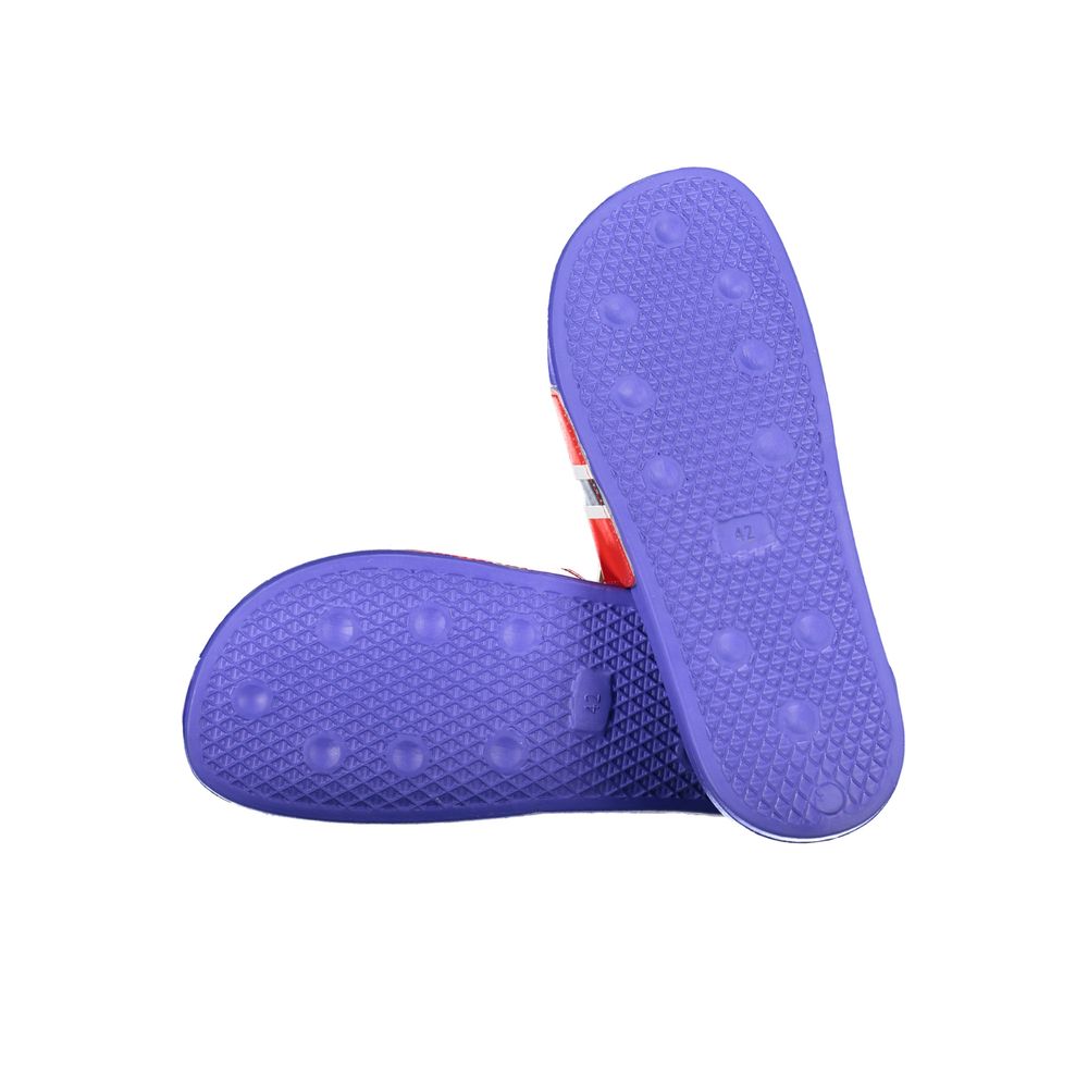 Norway 1963 Blue Plastic Men Sandal with textured sole, perfect for casual stylish looks, featuring contrasting details and iconic logo.