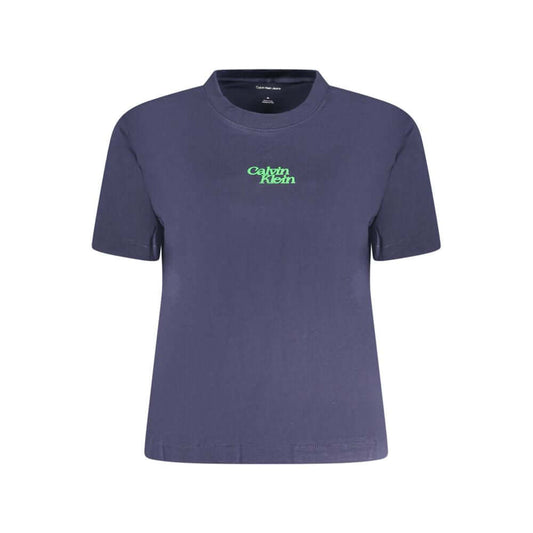 Calvin Klein Blue Cotton Women T-Shirt