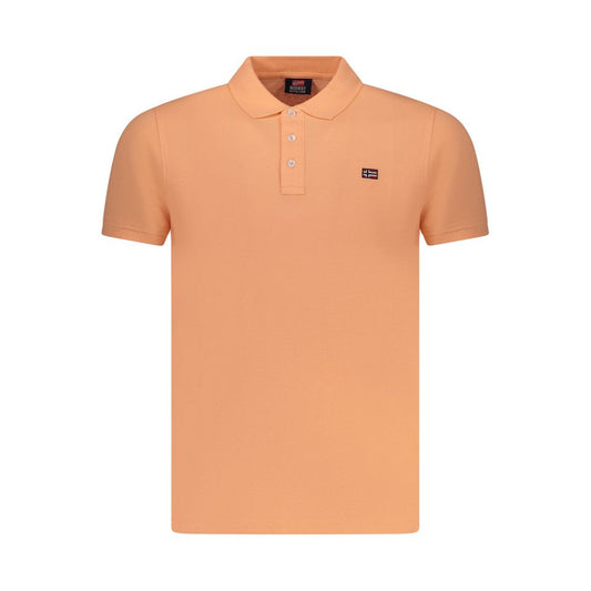 Norway 1963 Pink Cotton Men Polo Shirt with classic short sleeves and iconic logo detail, perfect for modern casual style.