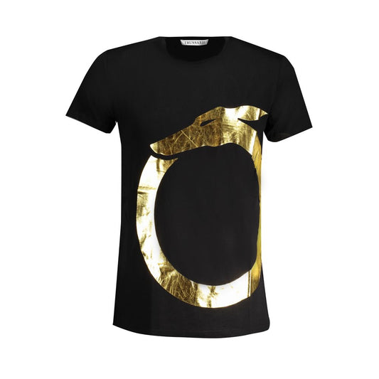 Trussardi Black Cotton T-Shirt TR-30150-S