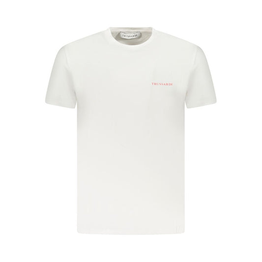 Trussardi White Cotton Men T-Shirt TR-36617-M