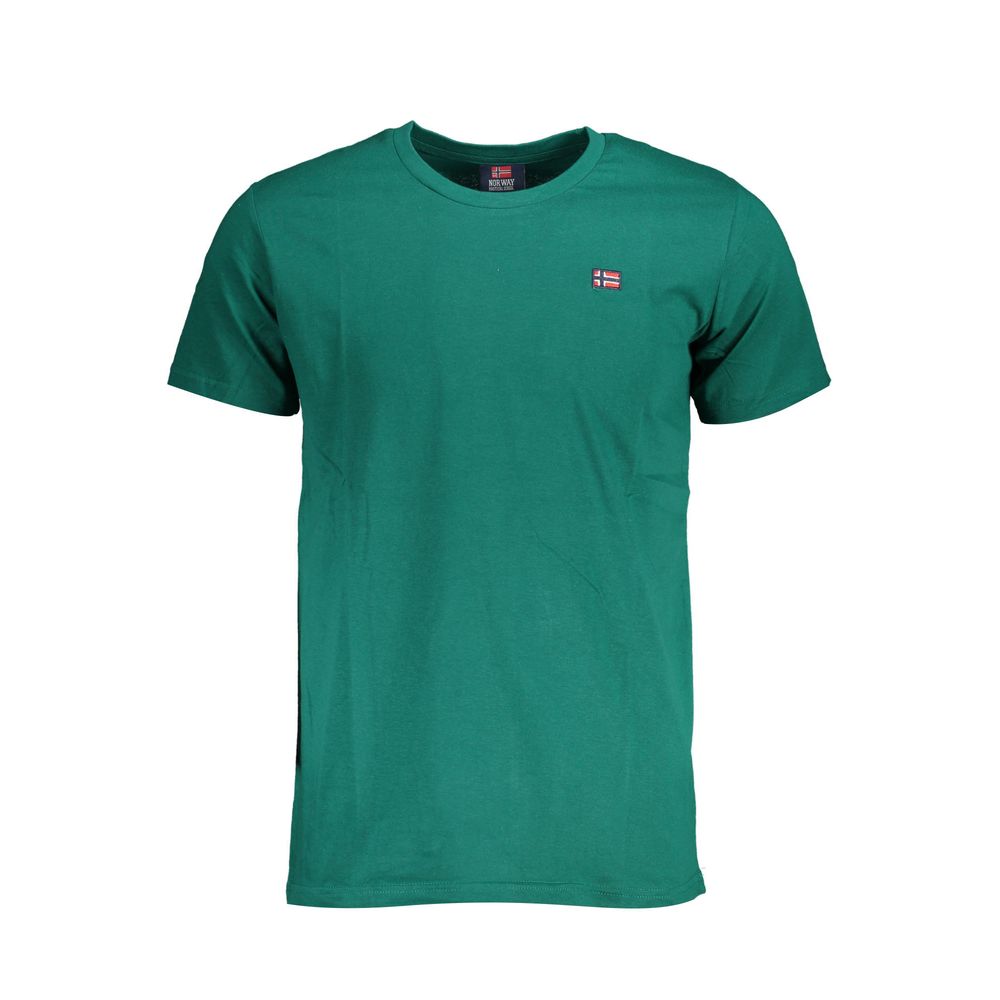 Norway 1963 Green Cotton Men T-Shirt with crew neck and subtle logo