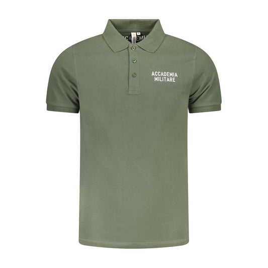 Accademia Militare Green Cotton Polo Shirt AC-36545-S