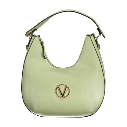 Mario Valentino Green Polyethylene Handbag with shoulder handle, logo, and adjustable straps.