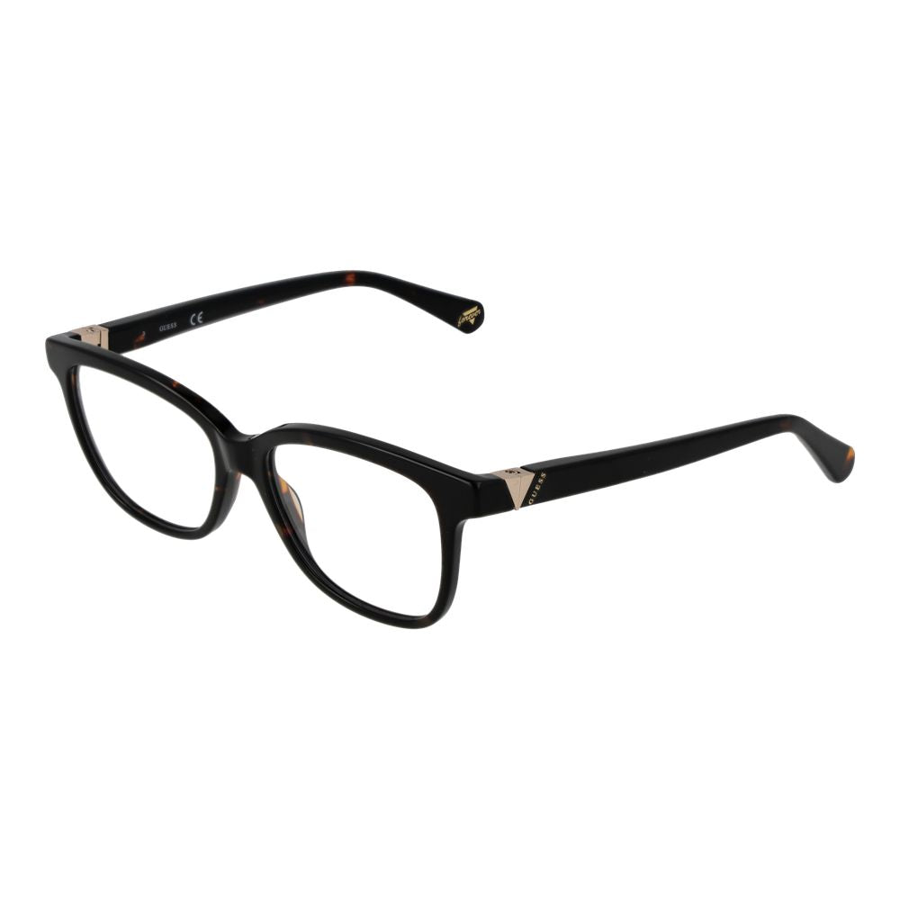 Guess Brown Unisex Glasses Frame in acetate with full-rim style, 51-15-140 size, featuring spring hinge and demo lenses.