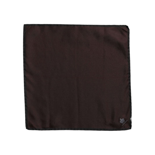 Dolce & Gabbana Brown DG Crown Silk Square Men Foulard Scarf