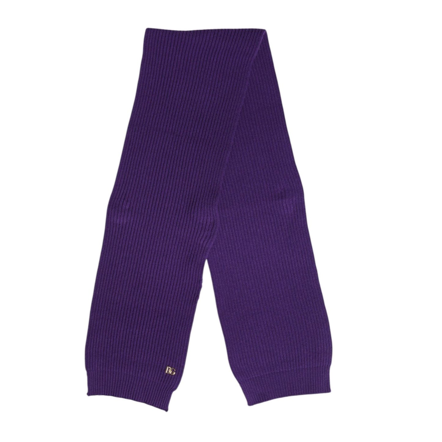 Dolce & Gabbana Purple DG Logo Neck Warmer Wrap Shawl Scarf