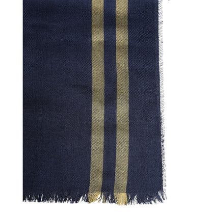 Dolce & Gabbana Blue Cashmere Neck Warmer Wrap Shawl Scarf