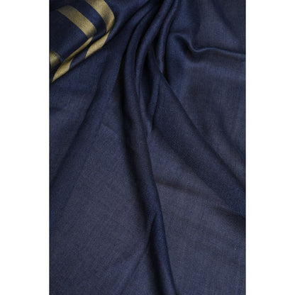 Dolce & Gabbana Blue Cashmere Neck Warmer Wrap Shawl Scarf