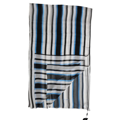 Dolce & Gabbana Multicolor Striped Neck Warmer Wrap Scarf