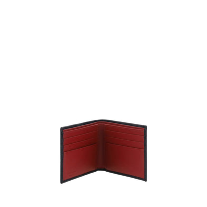 Ferragamo Black Calf Leather Bos Taurus Wallet