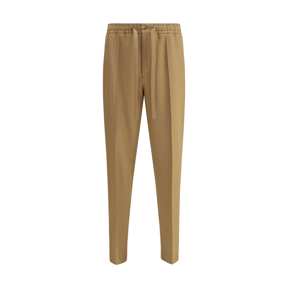 Valentino Brown Polyester Casual Pants