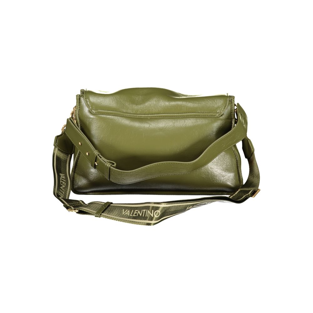 Mario Valentino Green Polyethylene Handbag with adjustable strap and multiple compartments.