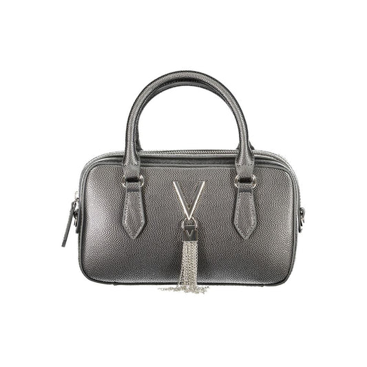 Mario Valentino Gray Polyethylene Handbag with two handles and adjustable shoulder strap
