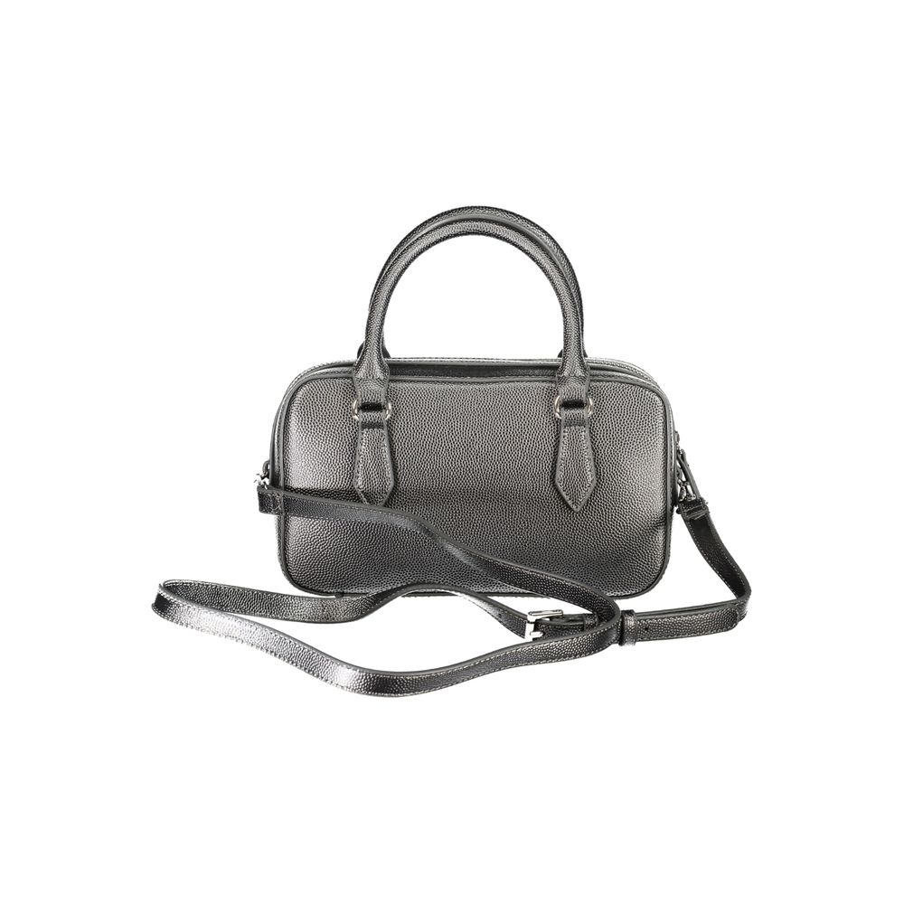 Mario Valentino Gray Polyethylene Handbag with shoulder strap and logo