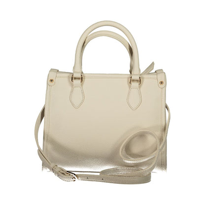 Mario Valentino Beige Polyethylene Handbag with handles and shoulder strap