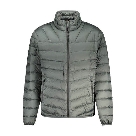 Napapijri Green Polyamide Men Jacket - Durable and stylish long sleeve with ample pockets and high-quality fabric.