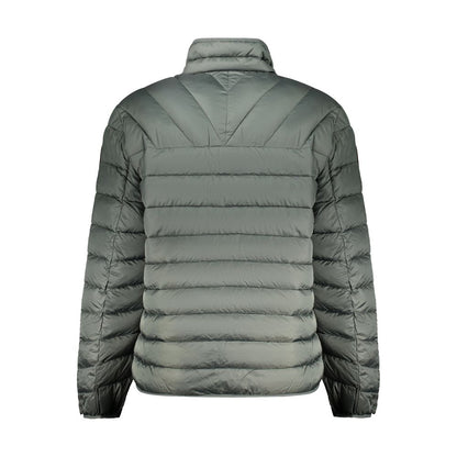 Napapijri Green Polyamide Men Jacket - back view of stylish and durable long sleeve outerwear with ample pocket space.
