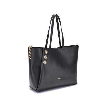 Balmain Black Calf Leather Bos Taurus Shoulder Bag