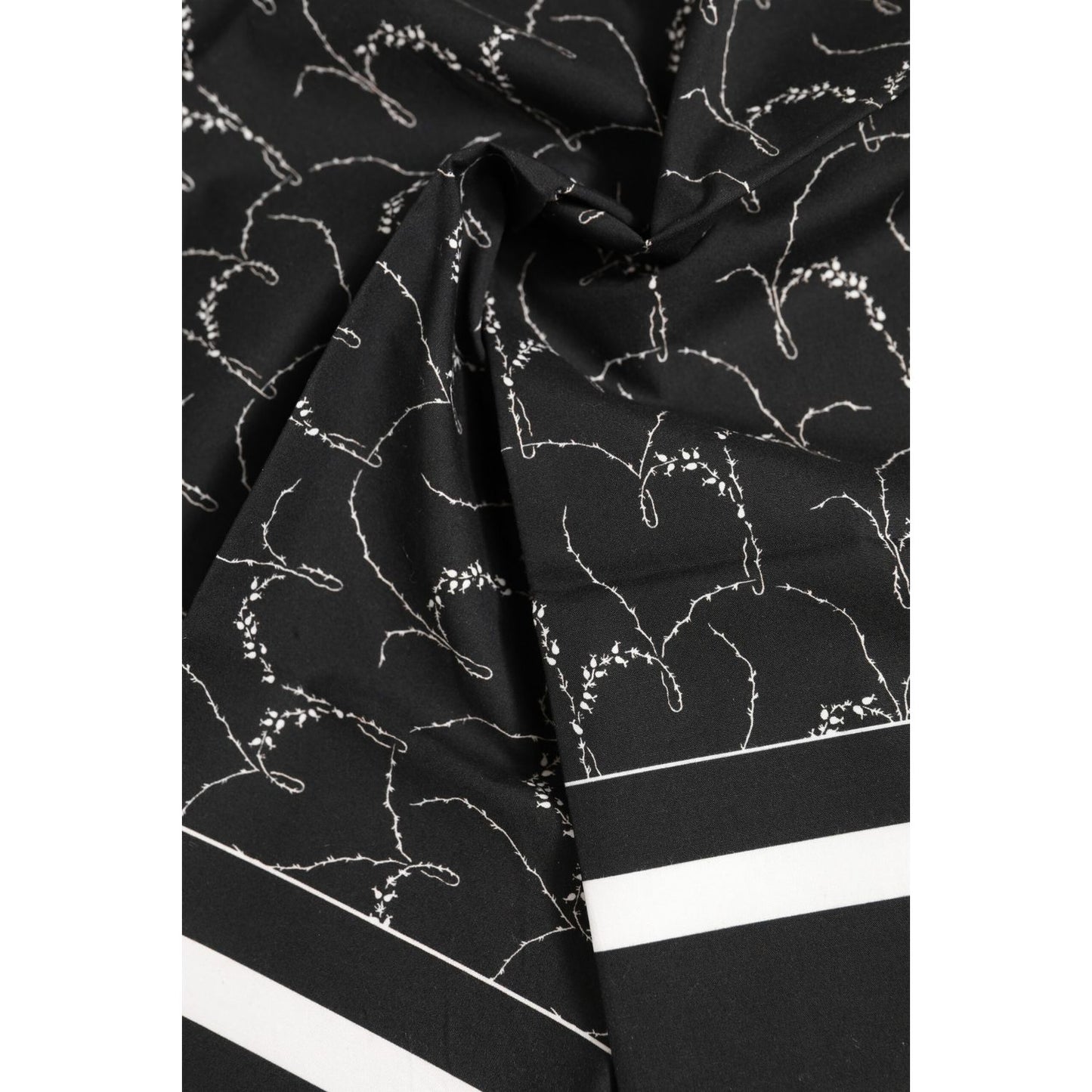Dolce & Gabbana Black White Printed Square Men Foulard Scarf