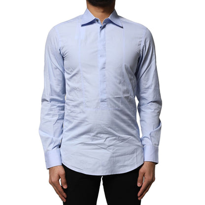 Dolce & Gabbana Light Blue Cotton Long Sleeves Dress Shirt