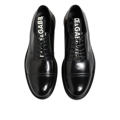 Dolce & Gabbana Black Leather Dress Lace Up Men Formal Shoes