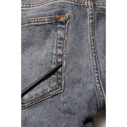 Dolce & Gabbana Gray Cotton Skinny Men Denim Jeans