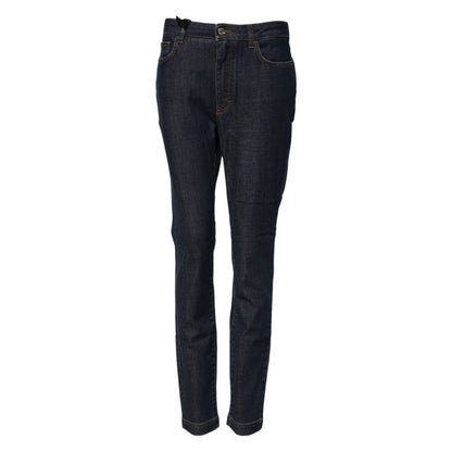 Dolce & Gabbana Blue Queen Patch AUDREY Mid Waist Denim Jeans