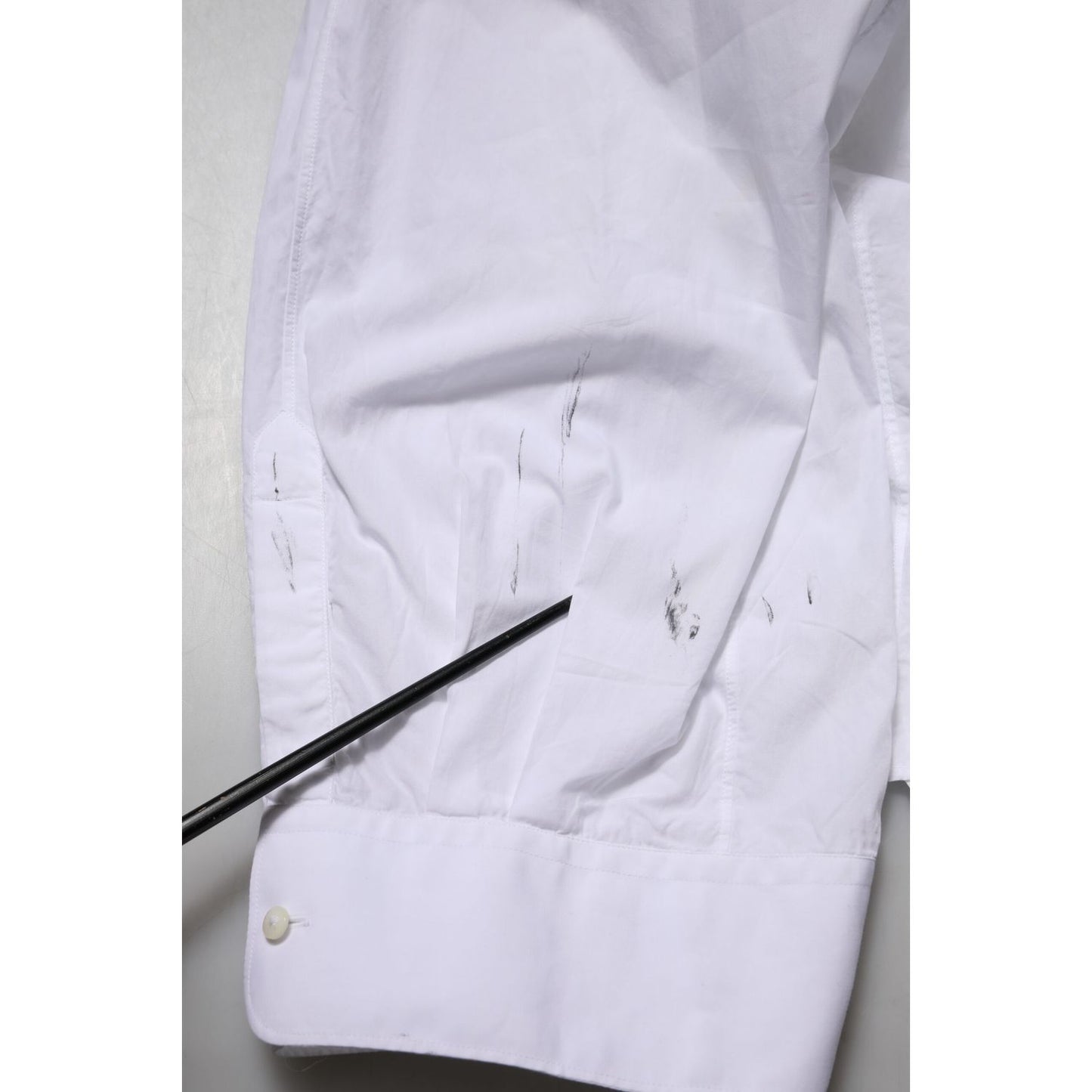 Dolce & Gabbana White Cotton Long Sleeves Formal Top Shirt