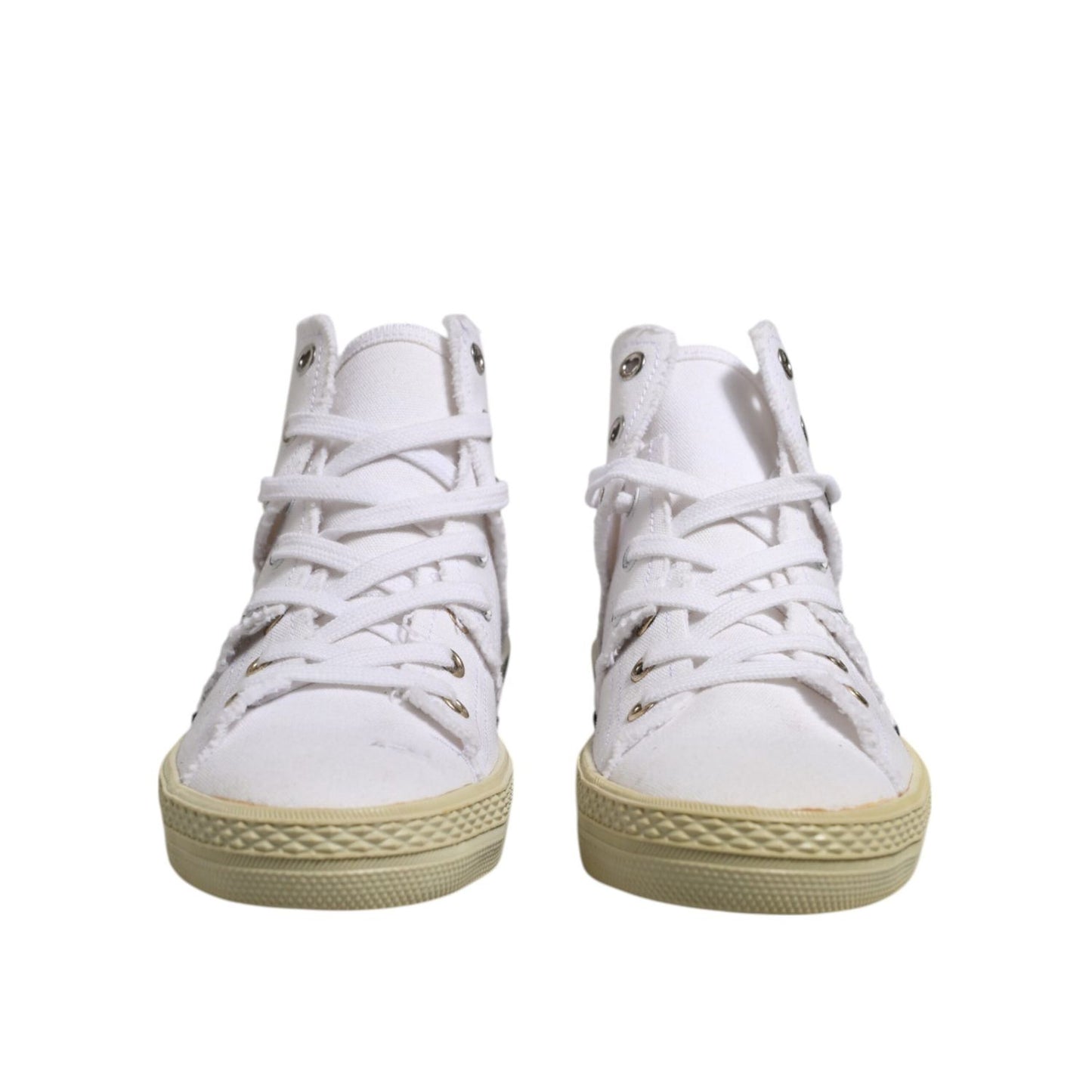Maison Margiela White Lace Up Mid Top Women Sneakers Shoes