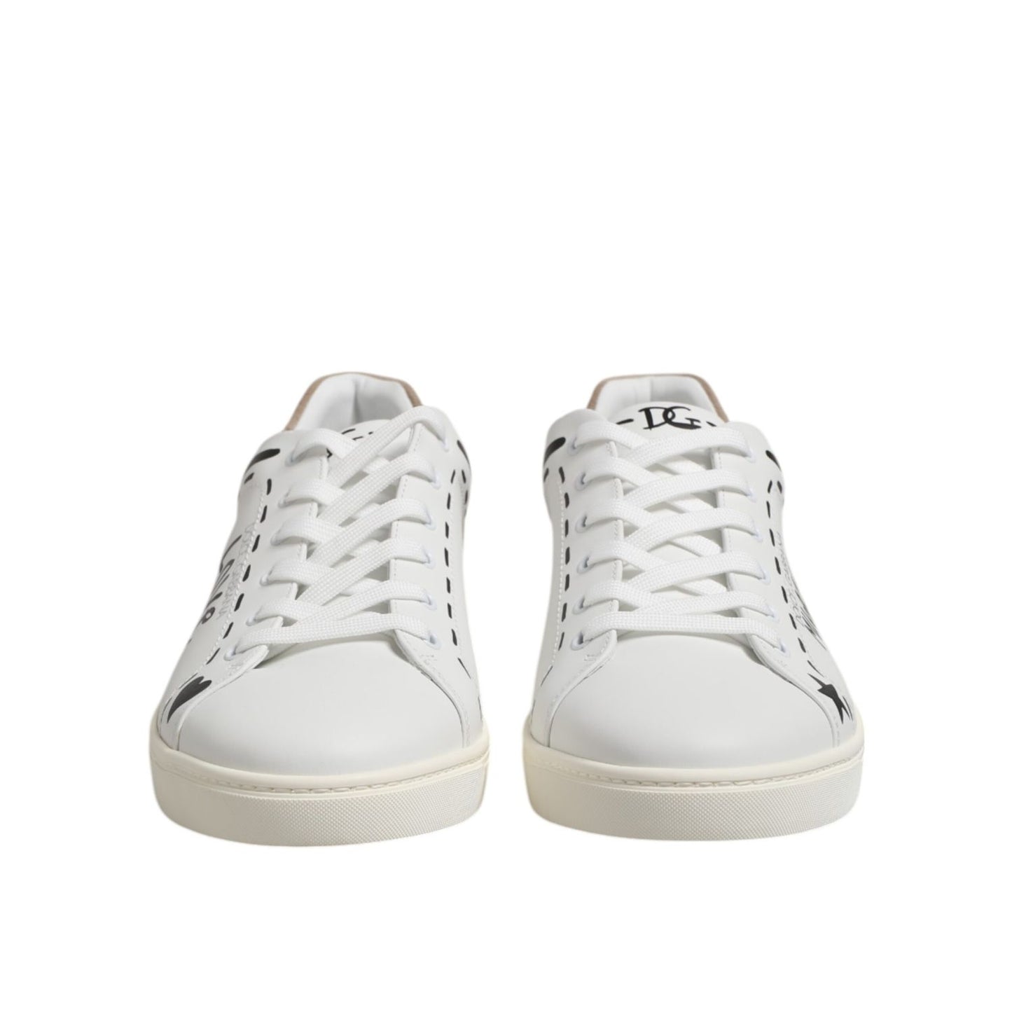 Dolce & Gabbana White Leather MILANO Low Top Sneakers Shoes