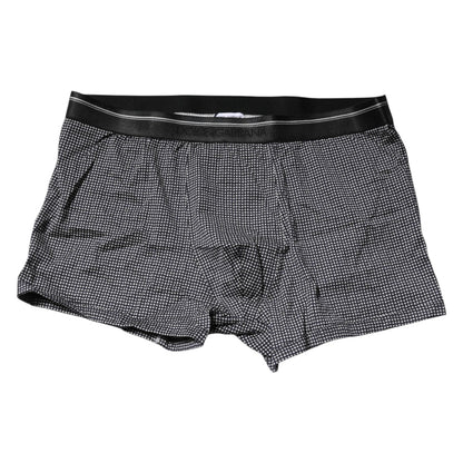 Dolce & Gabbana Gray Printed Cotton Boxer Short Underwear
