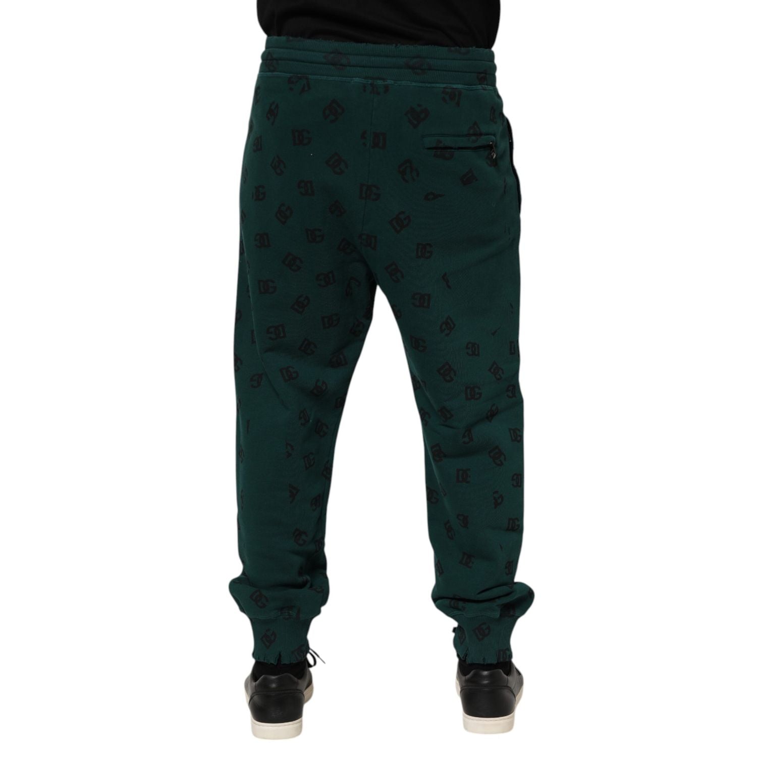 Dolce & Gabbana Green Logo Print Jogger Men Sweatpants Pants